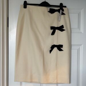 J. Crew Cream Wool Pencil Skirt